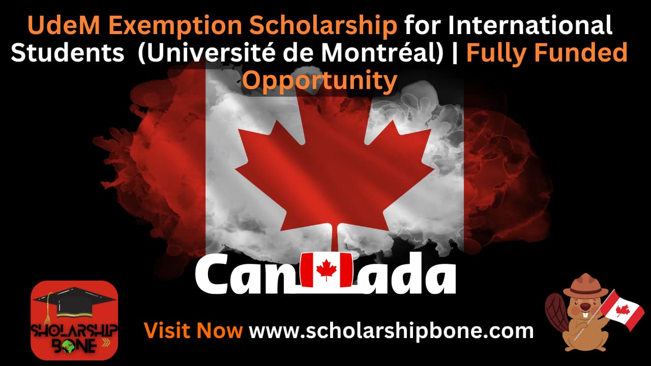 UdeM Exemption Scholarship for International Students  (Université de Montréal) | Fully Funded Opportunity