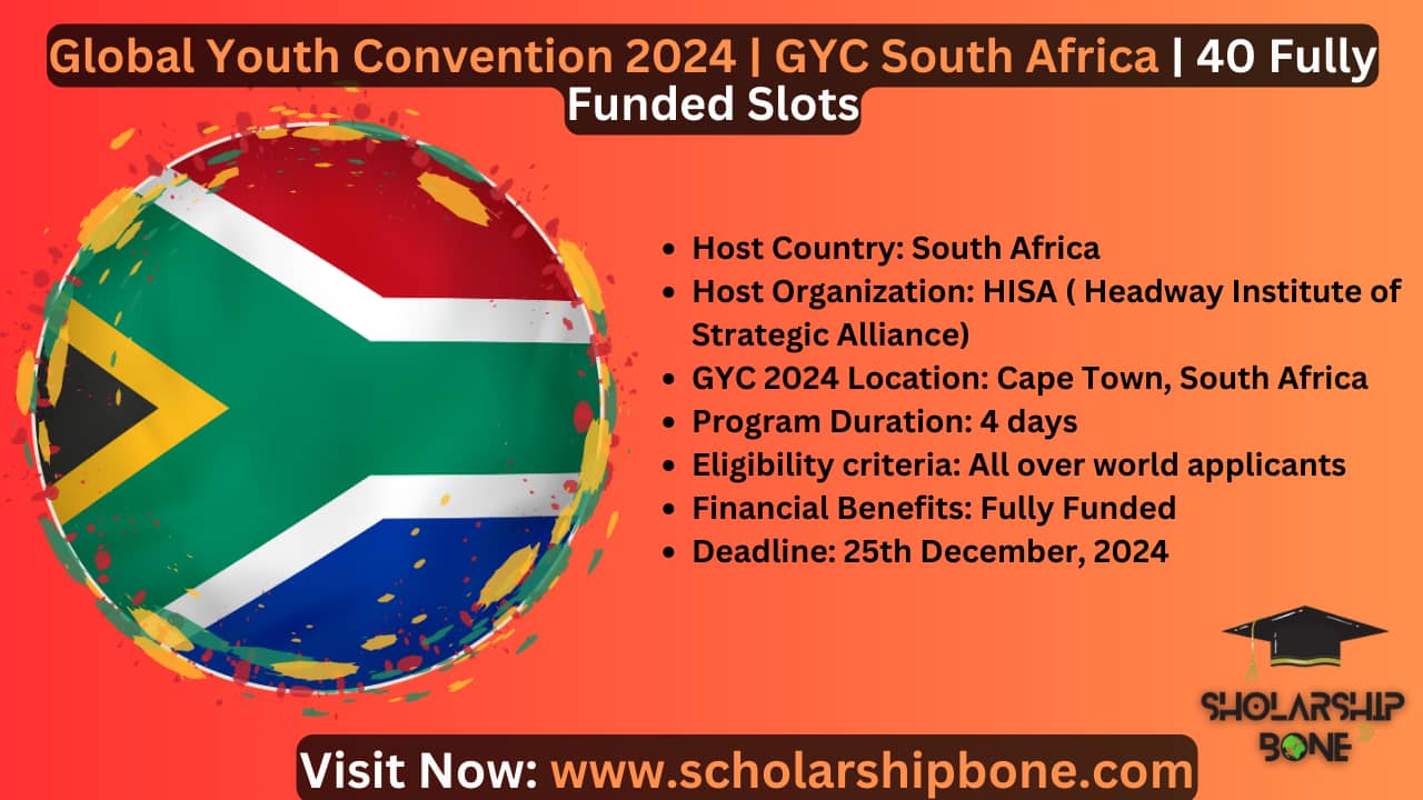Global Youth Convention 2024 GYC South Africa 40 Fully Funded Slots