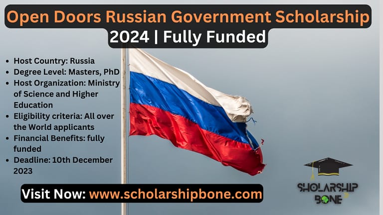 Open Doors Russian Government Scholarship 2024 | Fully Funded (Apply Now)